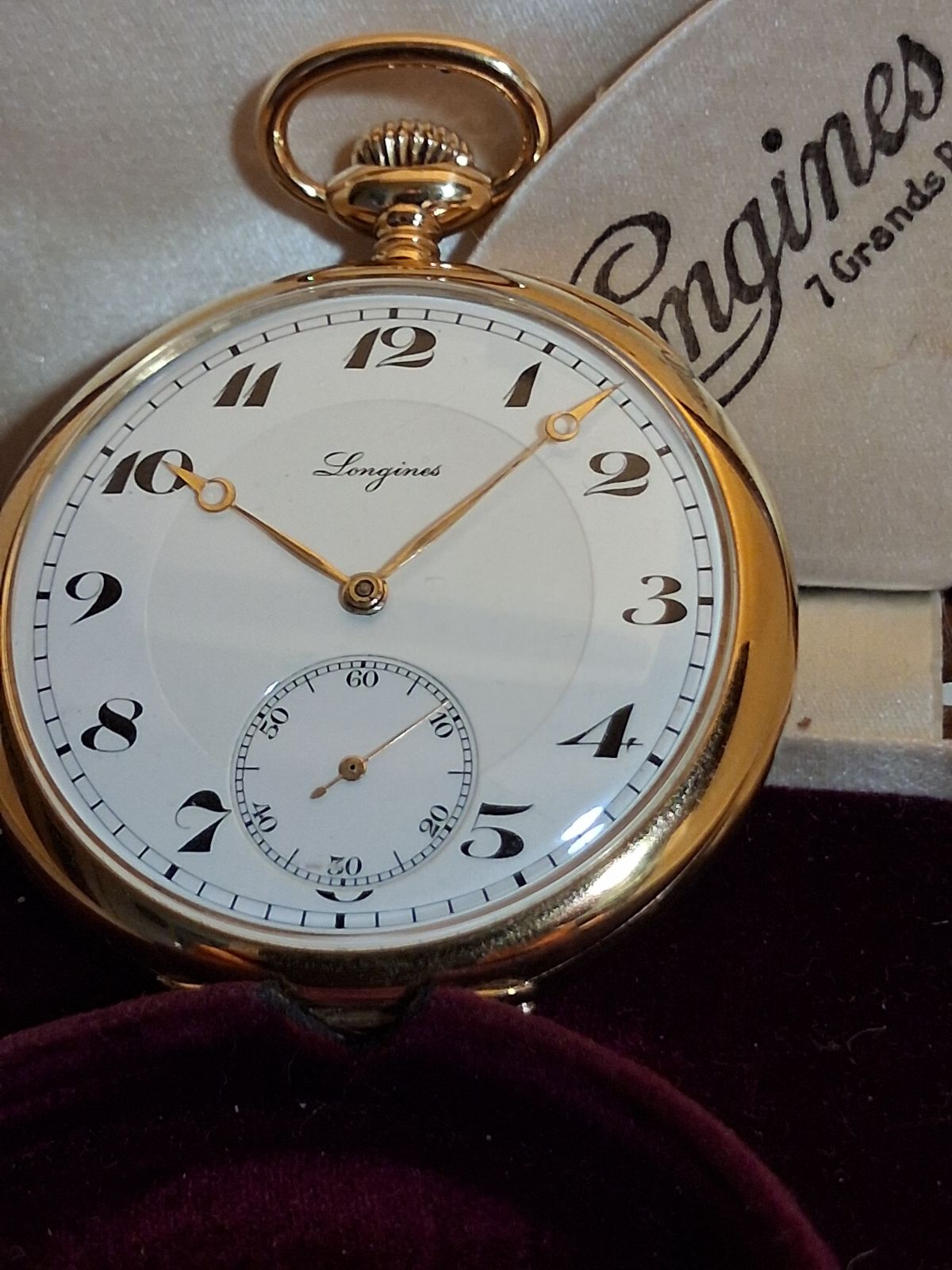 Longines pocket chronometer-Lepine-cal19.71N-1919-18k gold