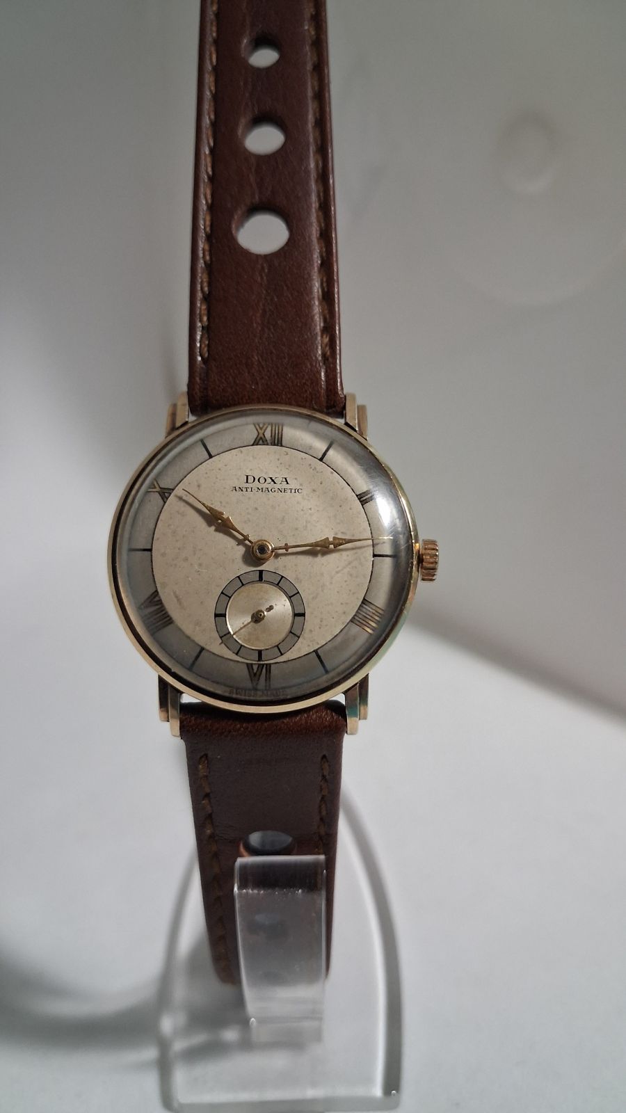 Doxa-Anti Magnetic-Art deco-cal 110-1938-14k gold