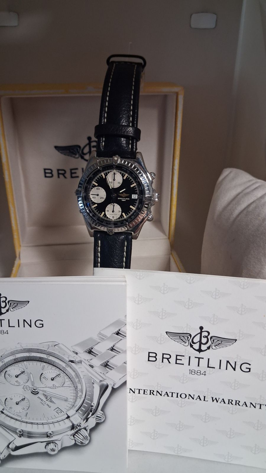 Breitling-Chronomat-Reverse Panda-A13048-calB13-1991-steel